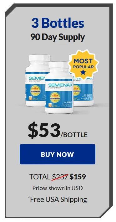 semenax 3 bottles price