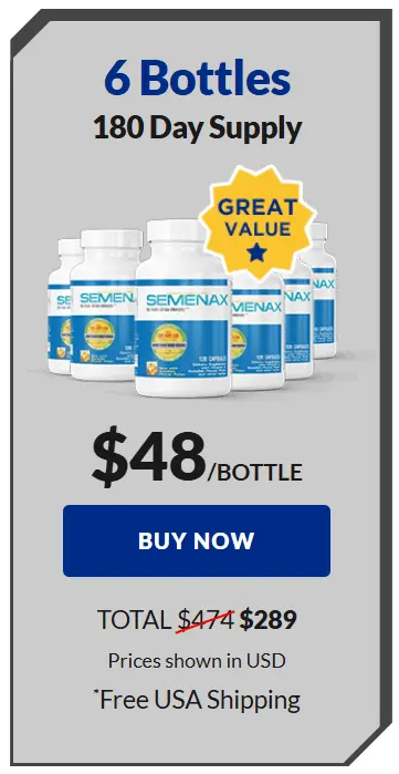 semenax 6 bottles price